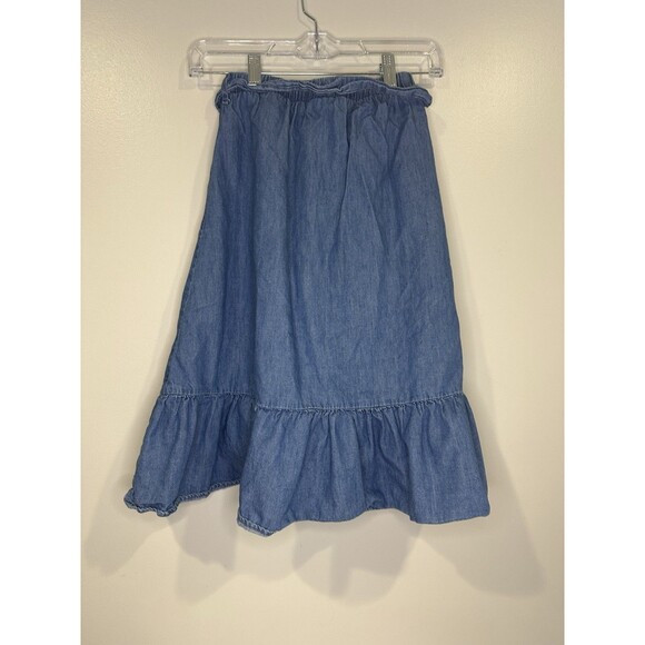 Zara Girls Blue Denim Skirt with Belt 11/12 Trendy Boho Causal Flare Cottagecore - Picture 5 of 7